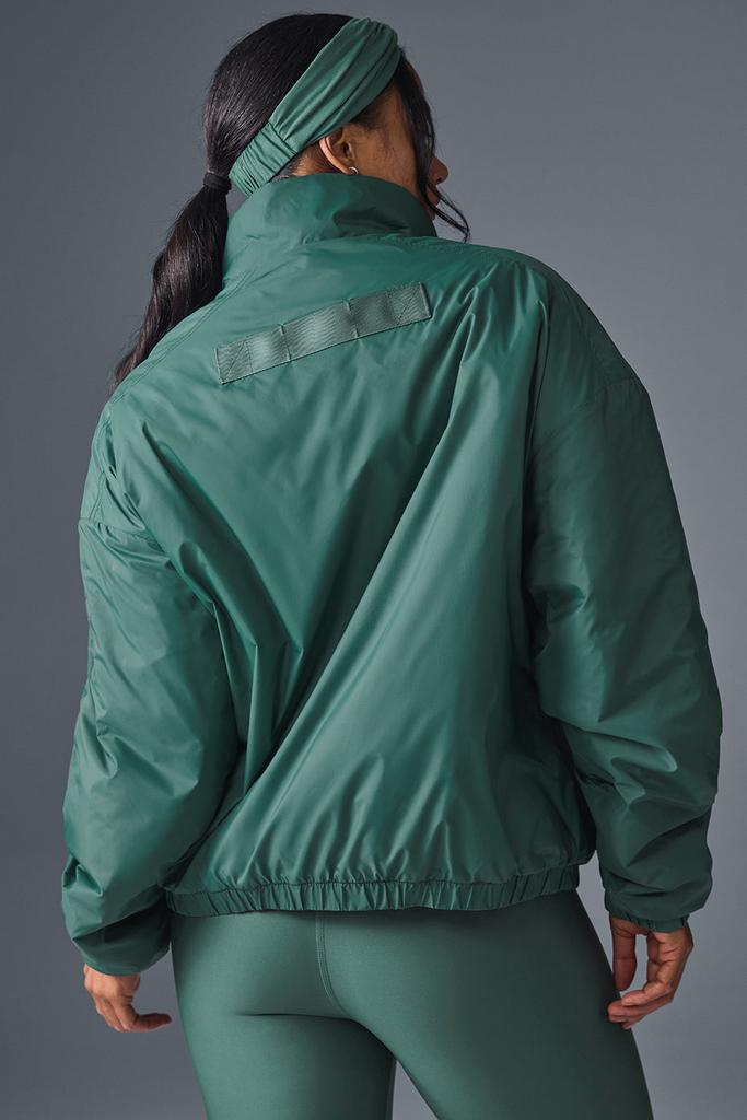 Alo Latitude Light Weight 1/2 Zip Pullover Jacket - Winter Ivy