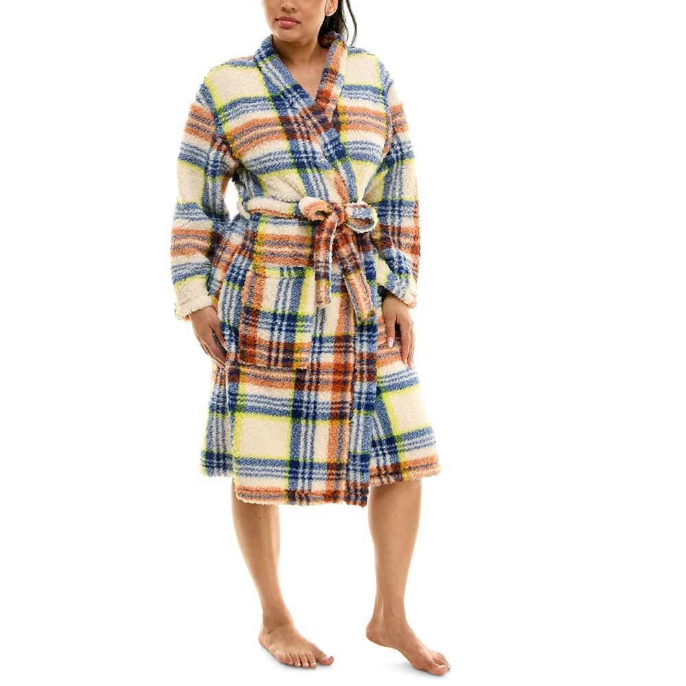 Women's Printed Fleece Long-Sleeve Wrap Robe 商品