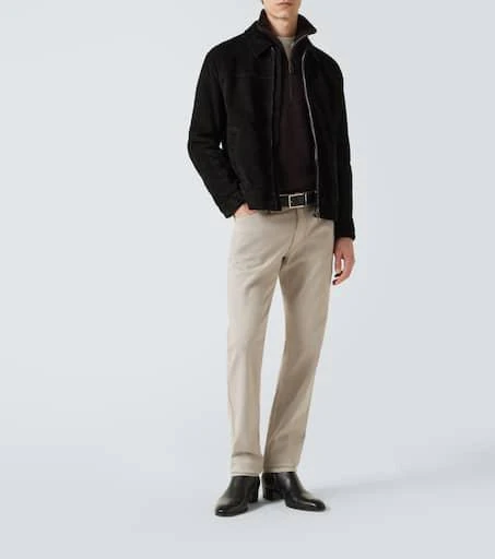 商品Brioni|绒面革束腰夹克,价格¥36207,第2张图片详细描述
