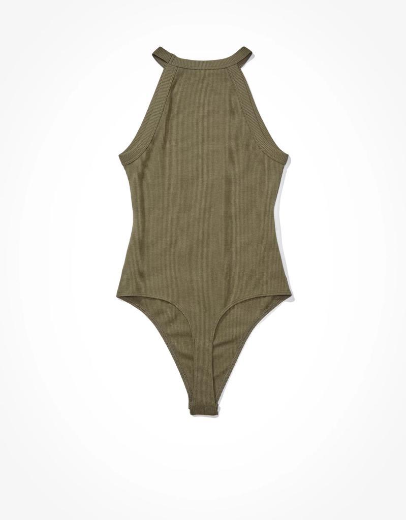 商品AE|AE Waffle High Neck Bodysuit,价格¥71,第6张图片详细描述