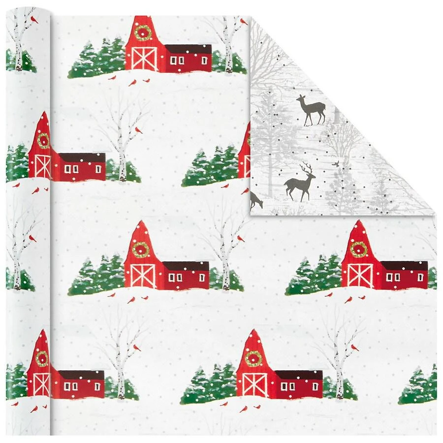 商品Hallmark|Holiday Reversible Wrapping Paper Bundle,价格¥64,第5张图片详细描述