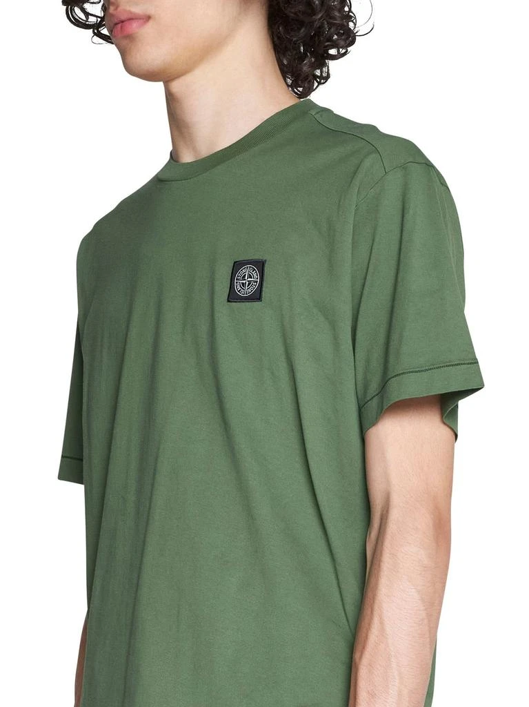商品Stone Island|Stone Island Logo Patch Crewneck T-Shirt,价格¥1477,第5张图片详细描述