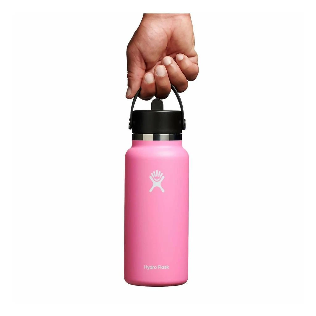 商品Hydro Flask|32 Oz Wide Mouth Water Bottle With Flex Straw Cap In Hot Pink,价格¥263,第3张图片详细描述