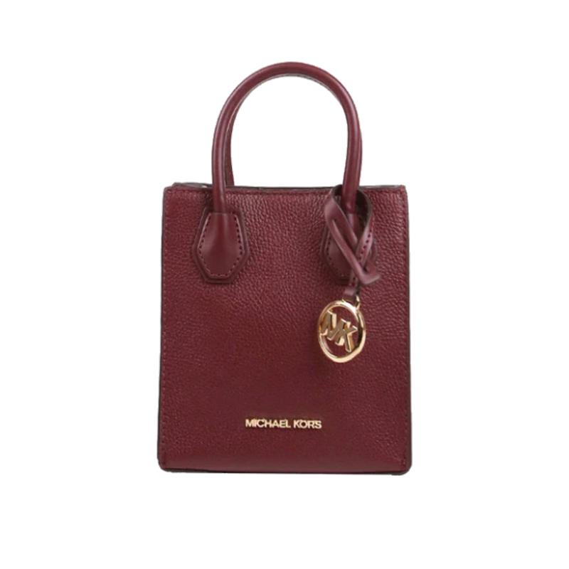 迈克·科尔斯 MICHAEL KORS 奢侈品 女士红色手提斜挎包 35S1GM9T0L MERLOT商品第1张图片规格展示