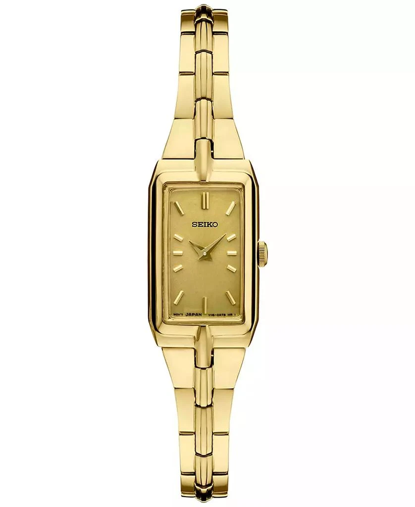 商品Seiko|Women's Essential Gold-Tone Stainless Steel Bracelet Watch 15mm,价格¥2196,第1张图片