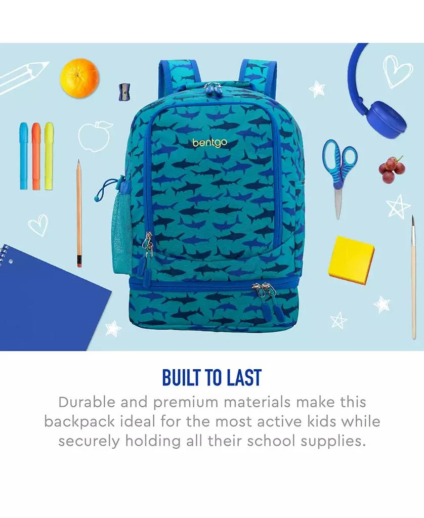 商品Bentgo|2-in-1 Backpack & Insulated Lunch Bag - Shark,价格¥298,第3张图片详细描述