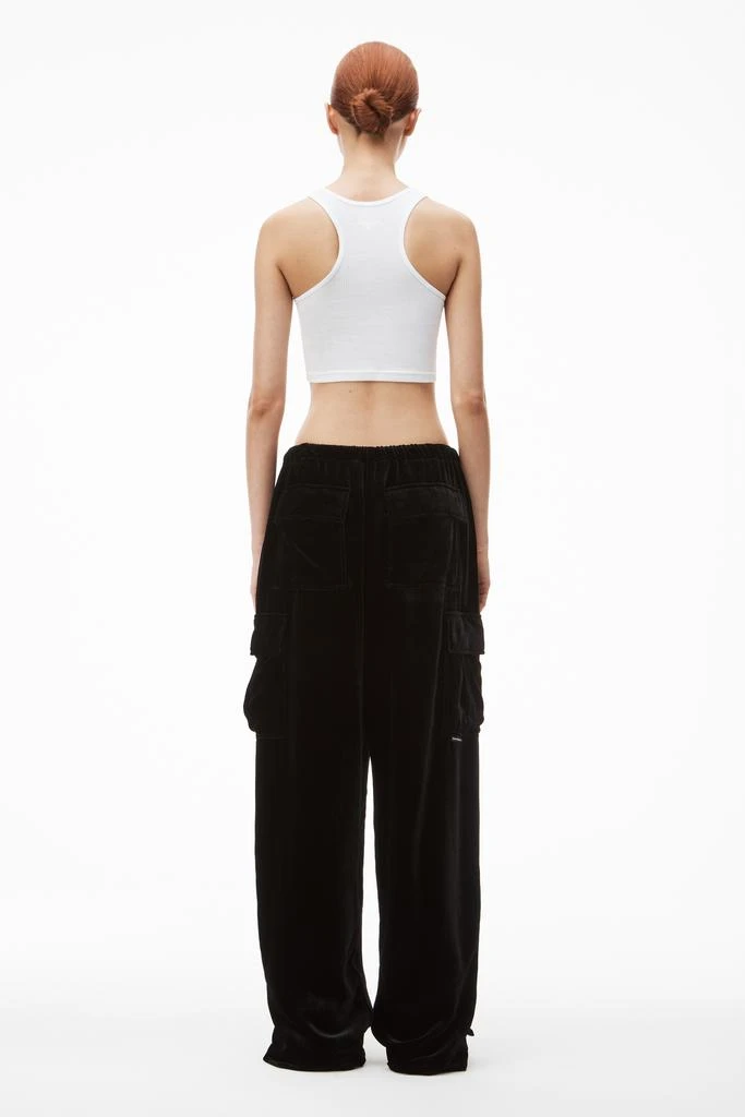 商品Alexander Wang|cargo track pant in plush velvet,价格¥1887,第5张图片详细描述