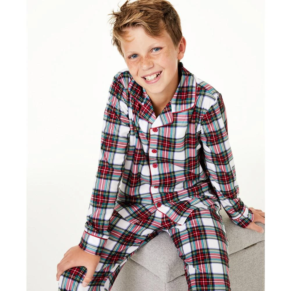 商品Family Pajamas|Matching Kids Stewart Plaid Pajama Set, Created for Macy's,价格¥45,第1张图片