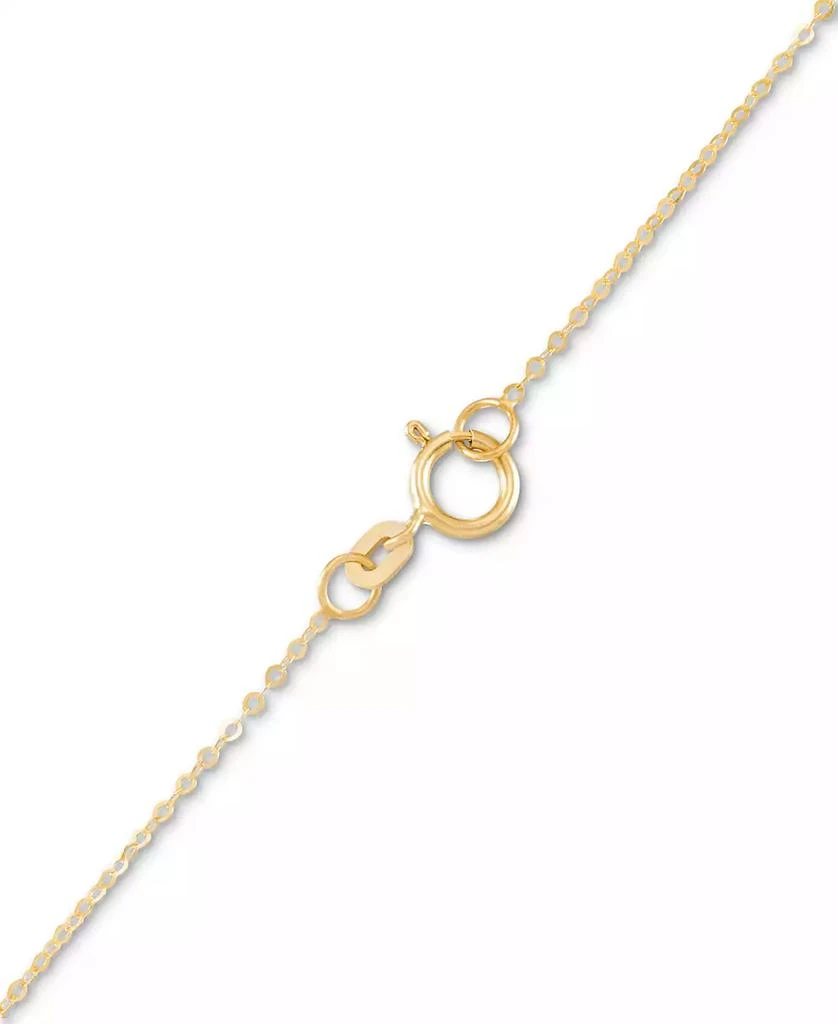 商品Macy's|Ridged Textured Heart 18" Pendant Necklace in 14k Gold,价格¥1589,第2张图片详细描述