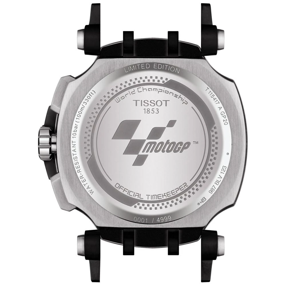 商品Tissot|Men's Swiss Chronograph T-Race MotoGP 2020 Black Rubber Strap Watch 48mm - Limited Edition,价格¥5805,第4张图片详细描述