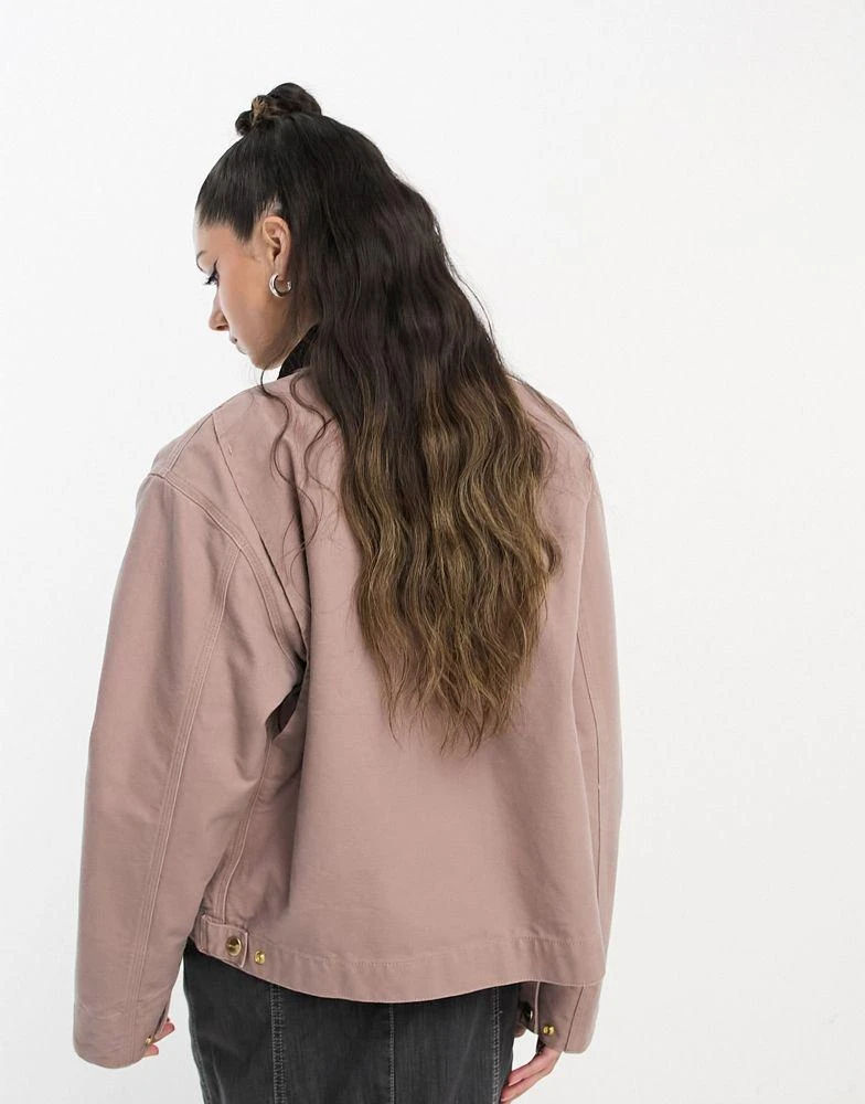 商品Carhartt WIP|Carhartt WIP detroit OG jacket in soft pink,价格¥1606,第3张图片详细描述