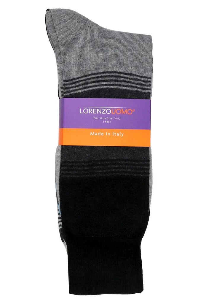 商品Lorenzo Uomo|Dress Crew Socks - Pack of 3,价格¥151,第2张图片详细描述