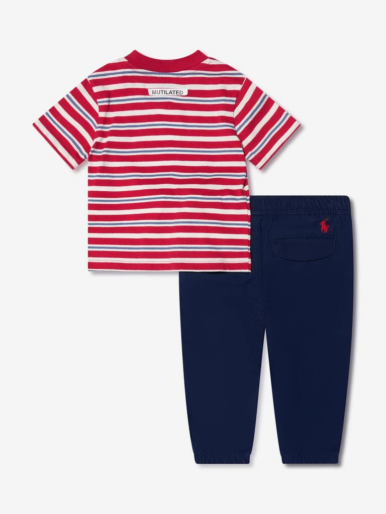 商品Ralph Lauren|Baby Boys T-Shirt And Pants Set in Red,价格¥481,第2张图片详细描述