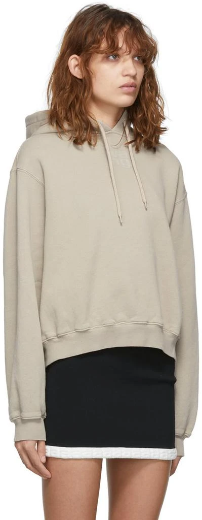 商品Alexander Wang|Taupe Structured Puff Logo Hoodie,价格¥774,第2张图片详细描述