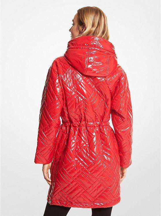 商品Michael Kors|Quilted Ciré Nylon Puffer Coat,价格¥1684,第4张图片详细描述