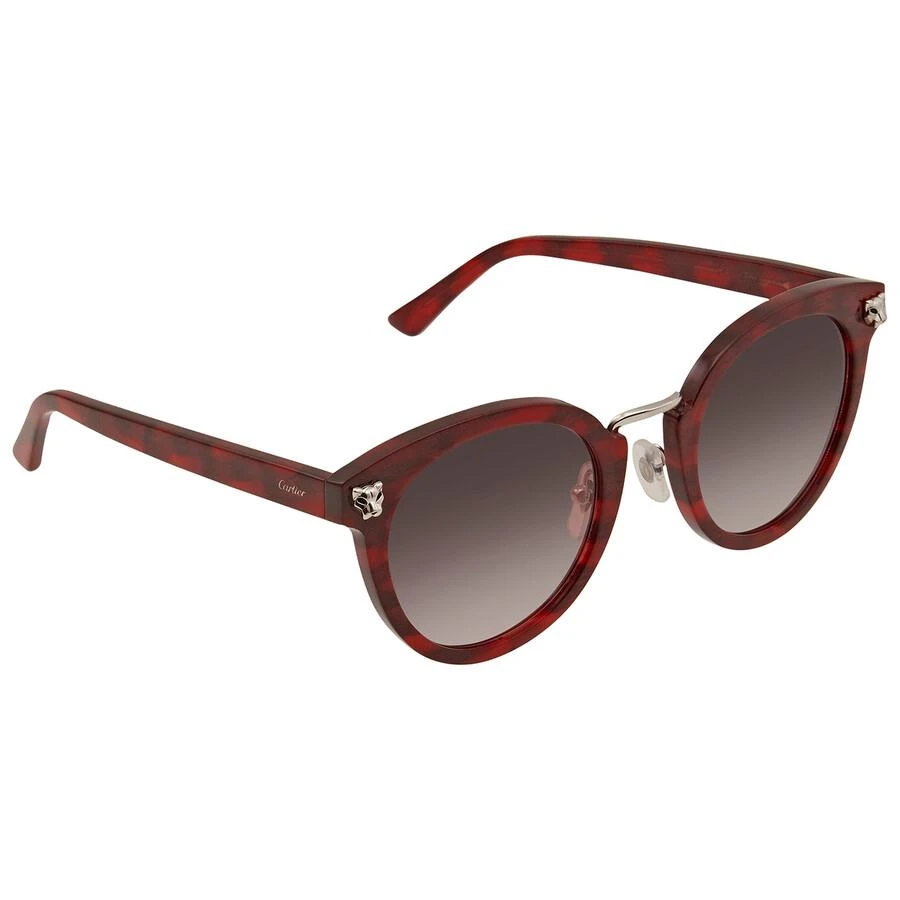 商品Cartier|Cartier Panthere de Cartier Violet Gradient Round Ladies Sunglasses CT0142S 003 51,价格¥3322,第2张图片详细描述