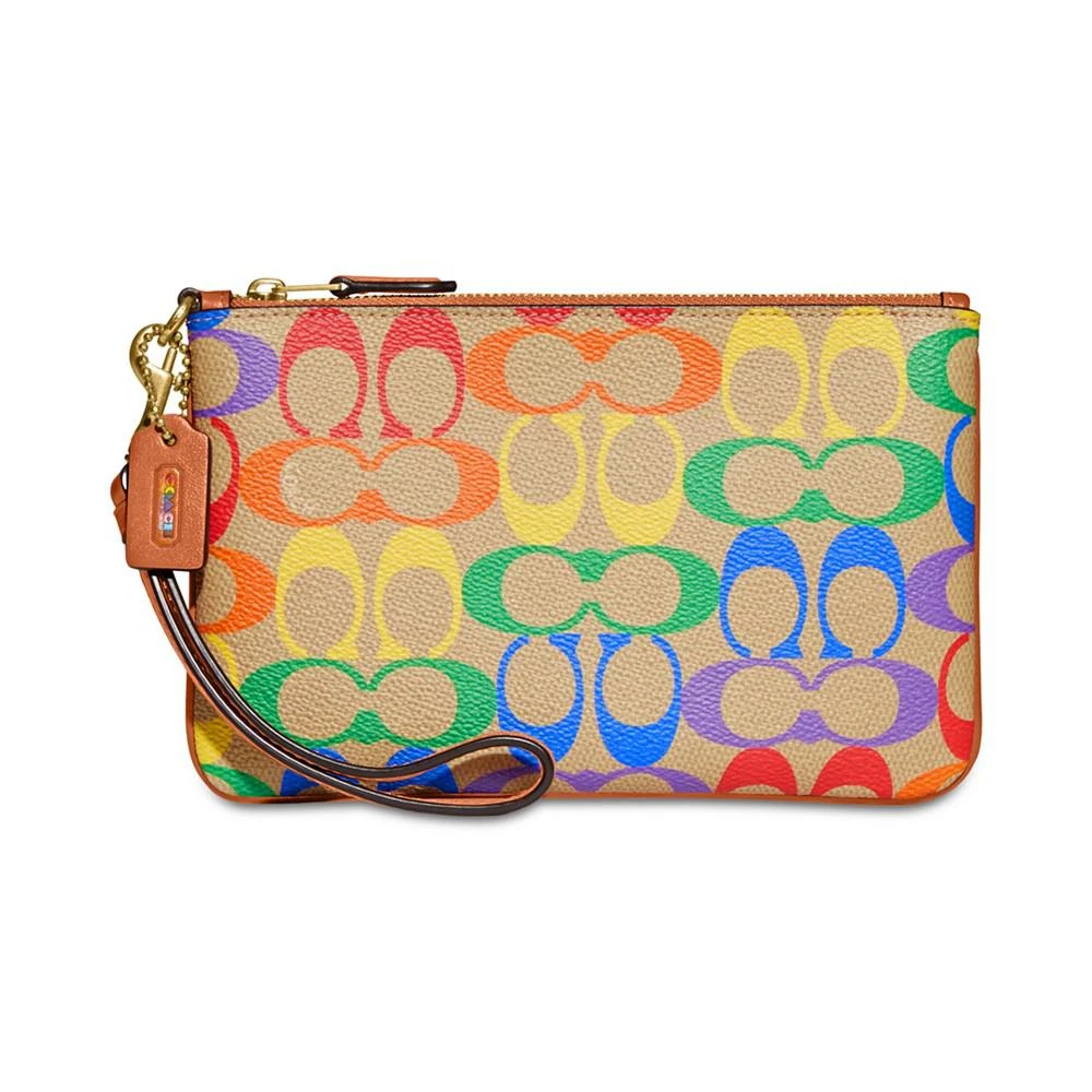 商品Coach|Pride Coated Canvas Signature Small Wristlet,价格¥428,第1张图片