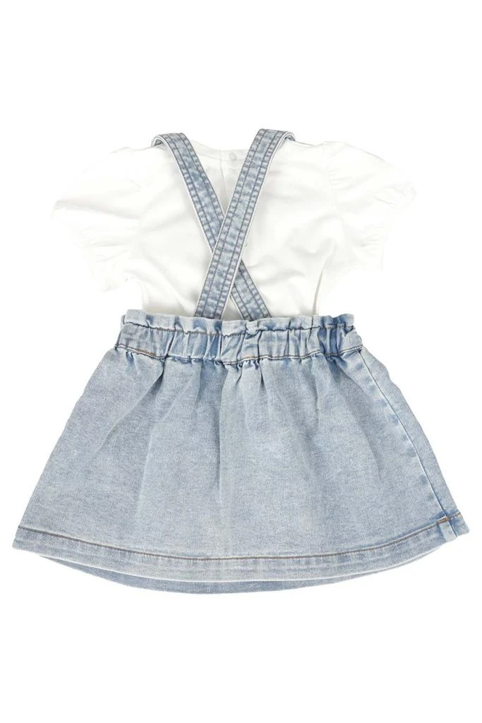 商品Moschino|Moschino Kids Logo-Printed Teddy Bear Denim Dress Set,价格¥1110,第2张图片详细描述