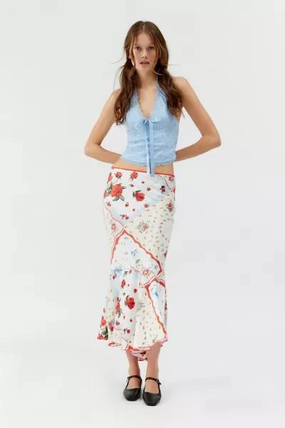 商品Kimchi Blue|Kimchi Blue Skylar Tulip Midi Skirt,价格¥529,第4张图片详细描述