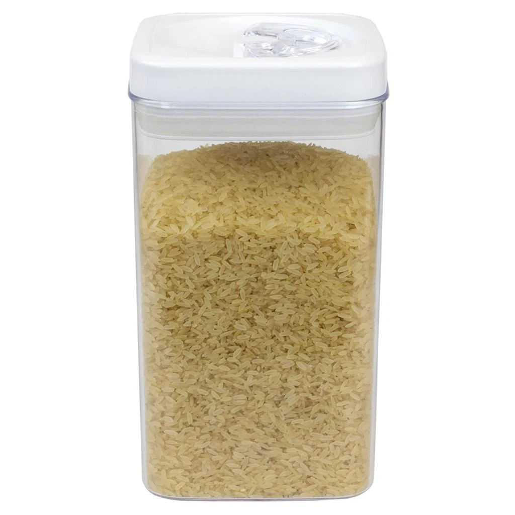 Home Basics 2.3 Liter Twist 'N Lock Air-Tight Square Plastic Canister, White 商品