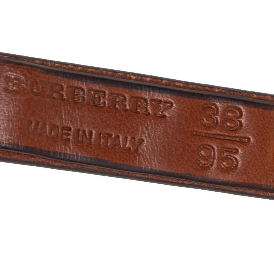 商品[二手商品] Burberry|Burberry Brown Leather Studded Double Wrap Slim Belt 95CM,价格¥1060,第5张图片详细描述