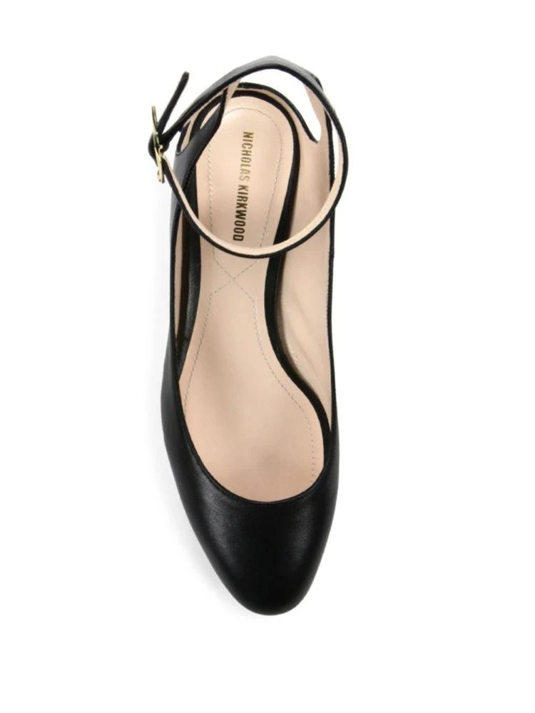 商品Nicholas Kirkwood|Lola Pearl Leather Ankle Strap Ballet Flats,价格¥2173,第4张图片详细描述