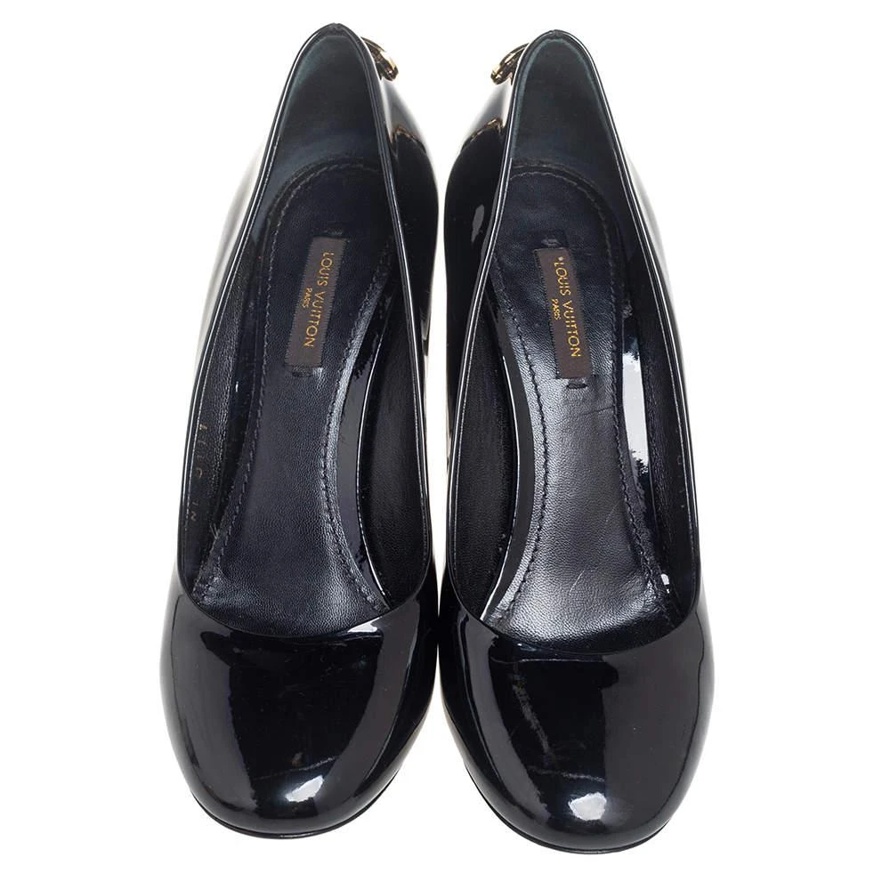 商品[二手商品] Louis Vuitton|Louis Vuitton Black Patent Leather Oh Really! Platform Pumps Size 37.5,价格¥1863,第3张图片详细描述
