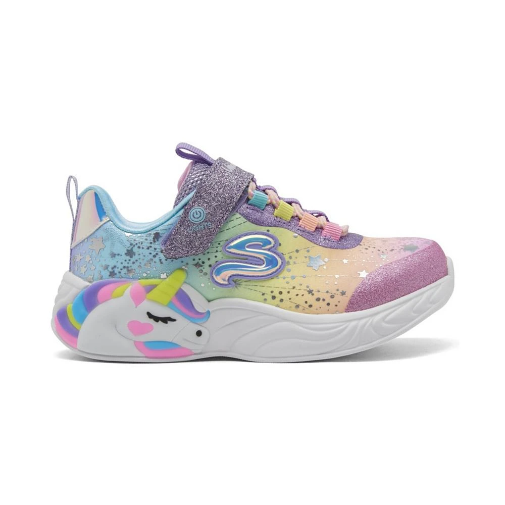 商品SKECHERS|Little Girls S-Lights: Unicorn Dreams Stay-Put Casual Sneakers from Finish Line,价格¥150,第3张图片详细描述