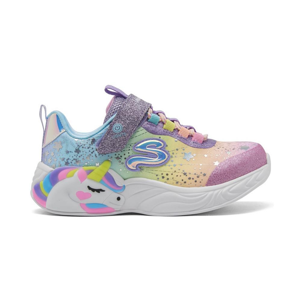 商品SKECHERS|Little Girls S-Lights: Unicorn Dreams Stay-Put Casual Sneakers from Finish Line,价格¥330,第5张图片详细描述