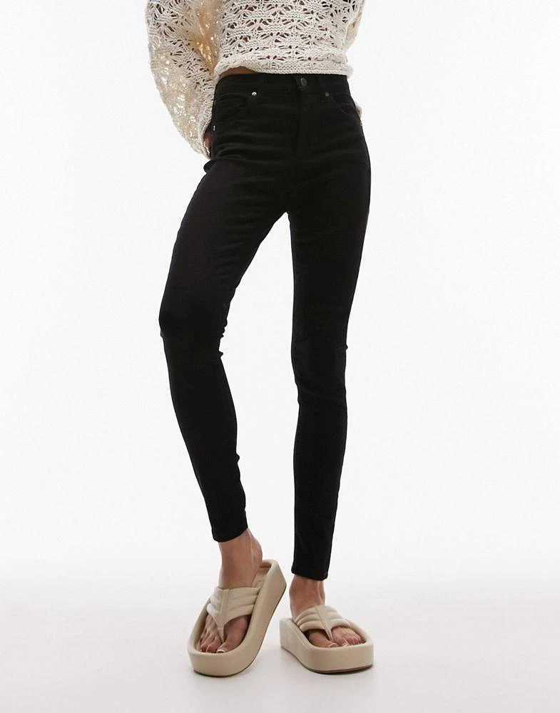 商品Topshop|Topshop Leigh jeans in black,价格¥277,第5张图片详细描述
