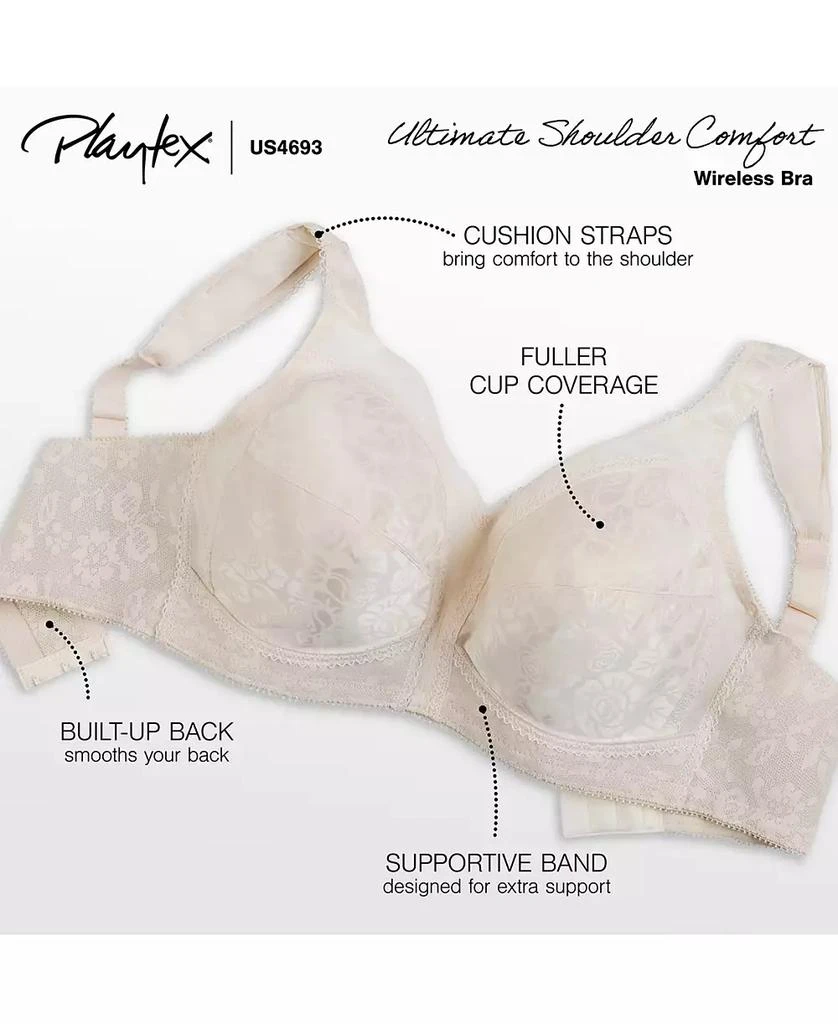 商品Playtex|18 Hour Ultimate Shoulder Comfort Wireless Bra 4693,价格¥289,第4张图片详细描述