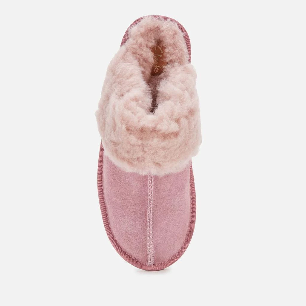 商品Clarks|Clarks Women's Warm Lux Suede Mule Slippers - Rose,价格¥244,第3张图片详细描述