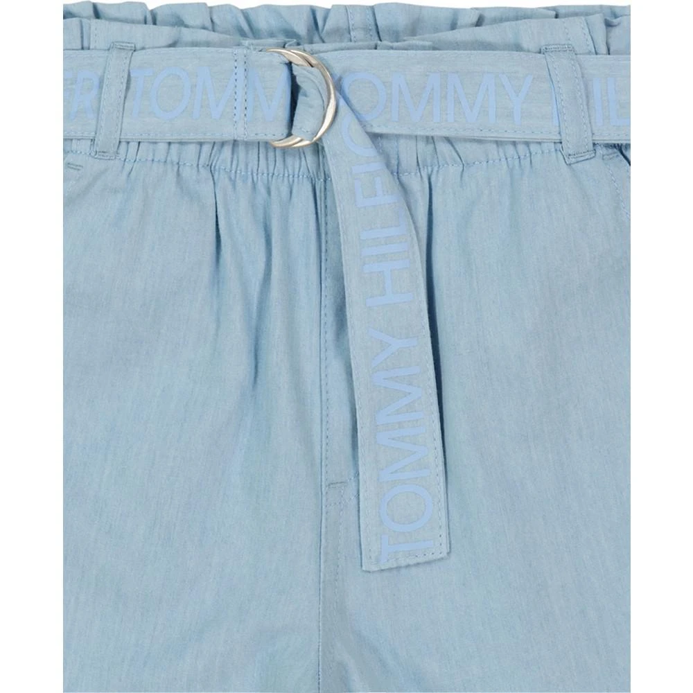 商品Tommy Hilfiger|Toddler Girls Logo Belt Paper Bag Waist Twill Shorts,价格¥117,第3张图片详细描述