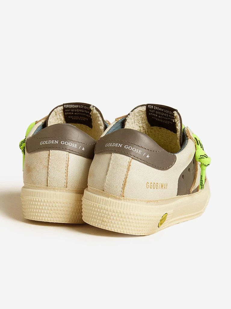 商品Golden Goose|Golden Goose Boys Leather May Trainers in Ivory,价格¥1293,第4张图片详细描述