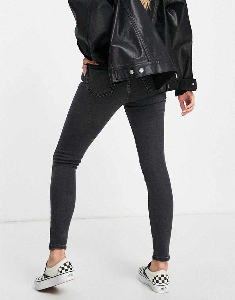 Topshop Jamie jeans in washed black商品第2张图片规格展示