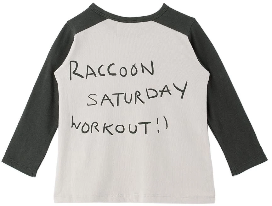 商品nadadelazos|Baby Gray 'Raccoon Saturday Workout' Long Sleeve T-Shirt,价格¥167,第2张图片详细描述