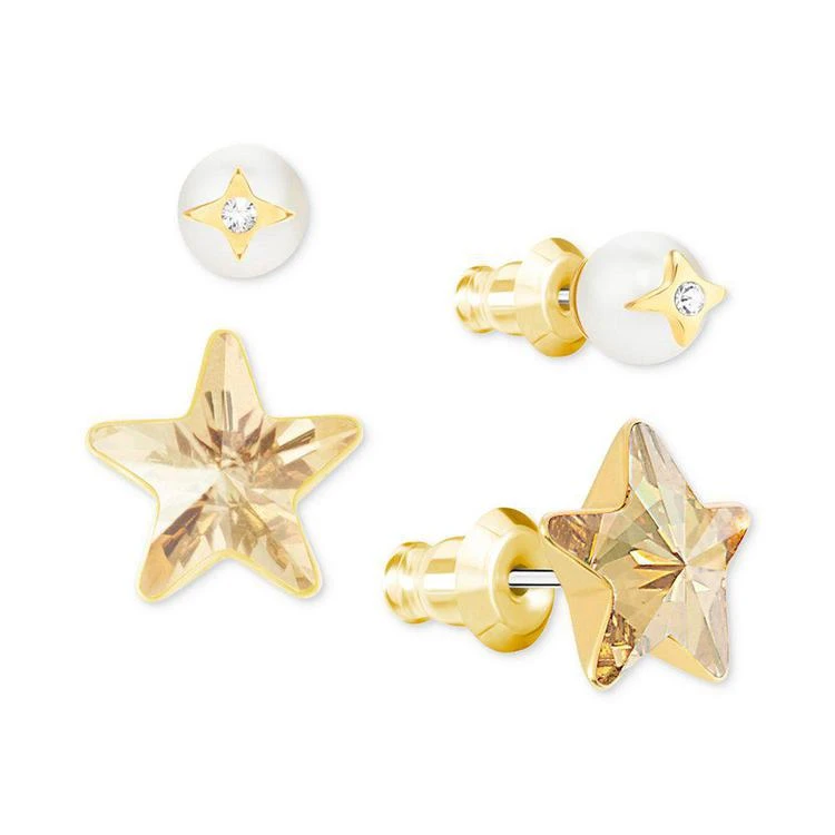 商品Swarovski|Two-Tone 2-Pc. Set Stud & Linear Drop Earrings,价格¥955,第2张图片详细描述
