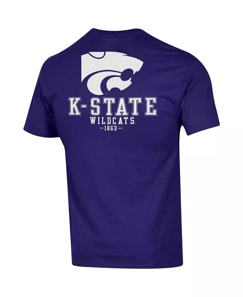 商品CHAMPION|Men's Purple Kansas State Wildcats Stack 2-Hit T-shirt,价格¥262,第3张图片详细描述