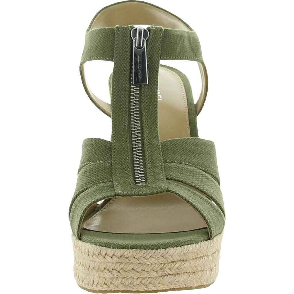 MICHAEL Michael Kors Womens Berkley Canvas Slingback Wedge Sandals商品第9张图片规格展示