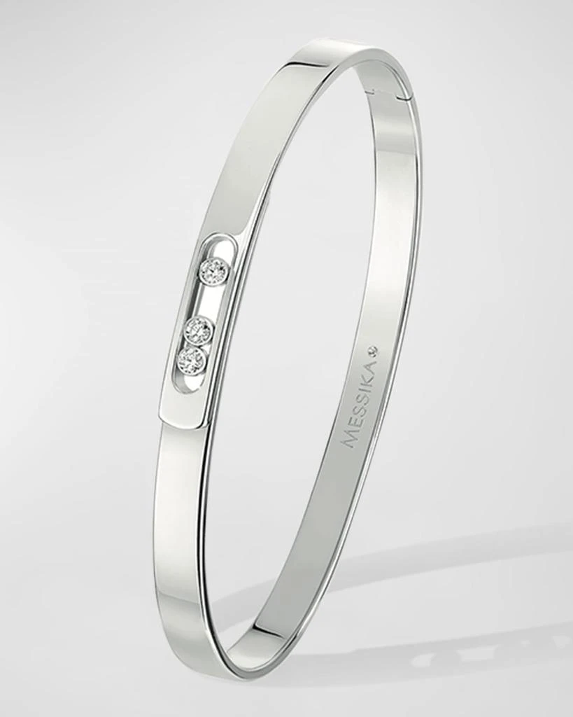 商品Messika|Move Noa 18K White Gold 3-Diamond Bangle,价格¥53271,第1张图片