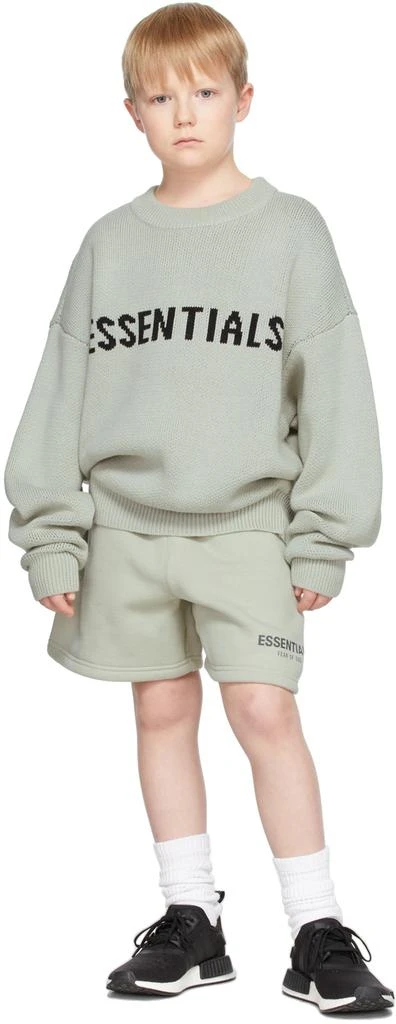 商品Essentials|SSENSE Exclusive Kids Green Pullover Sweater,价格¥436,第1张图片