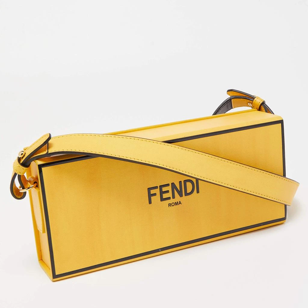 商品Fendi|Fendi Yellow Leather Horizontal Box Crossbody Bag,价格¥8160,第3张图片详细描述