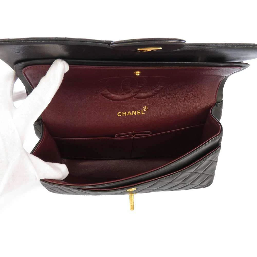 商品[二手商品] Chanel|Chanel Black Quilted Lambskin Leather Medium Double Flap Shoulder Bag ,价格¥35850,第5张图片详细描述