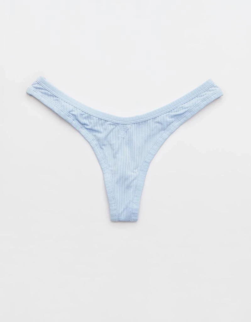 商品Aerie|Aerie Modal Ribbed High Cut Thong Underwear,价格¥68,第1张图片