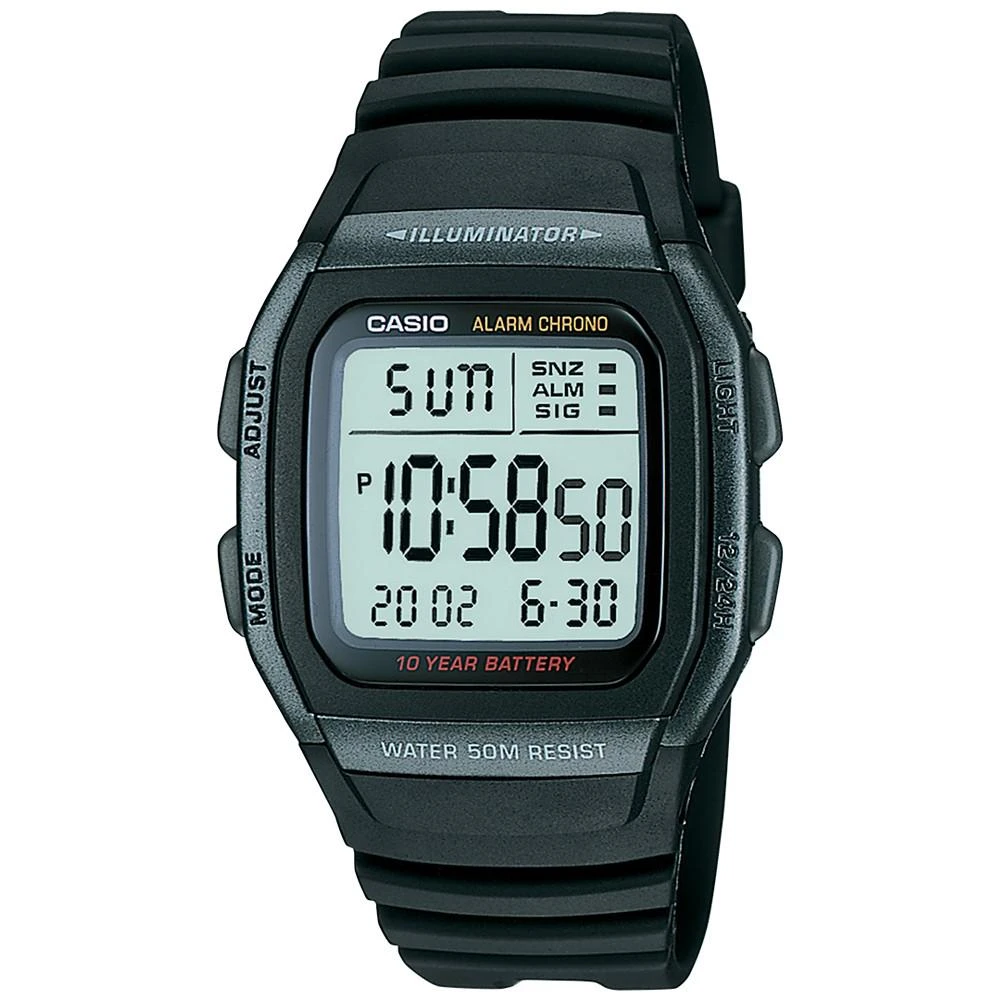 商品Casio|Unisex Digital Black Resin Strap Watch 38mm,价格¥225,第1张图片