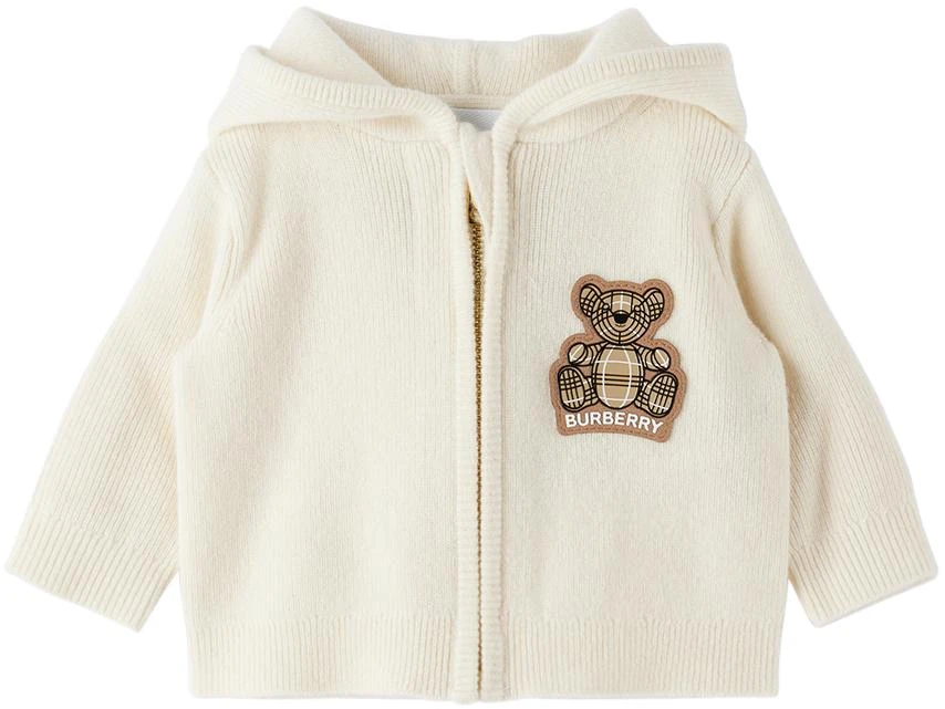 商品Burberry|灰白色 Thomas Bear 婴儿连帽衫 & 长裤套装,价格¥3136,第2张图片详细描述