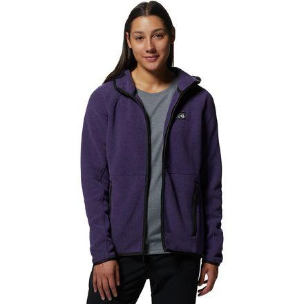 商品Mountain Hardwear|Polartec Double Brushed Full-Zip Hooded Jacket - Women's,价格¥423,第3张图片详细描述