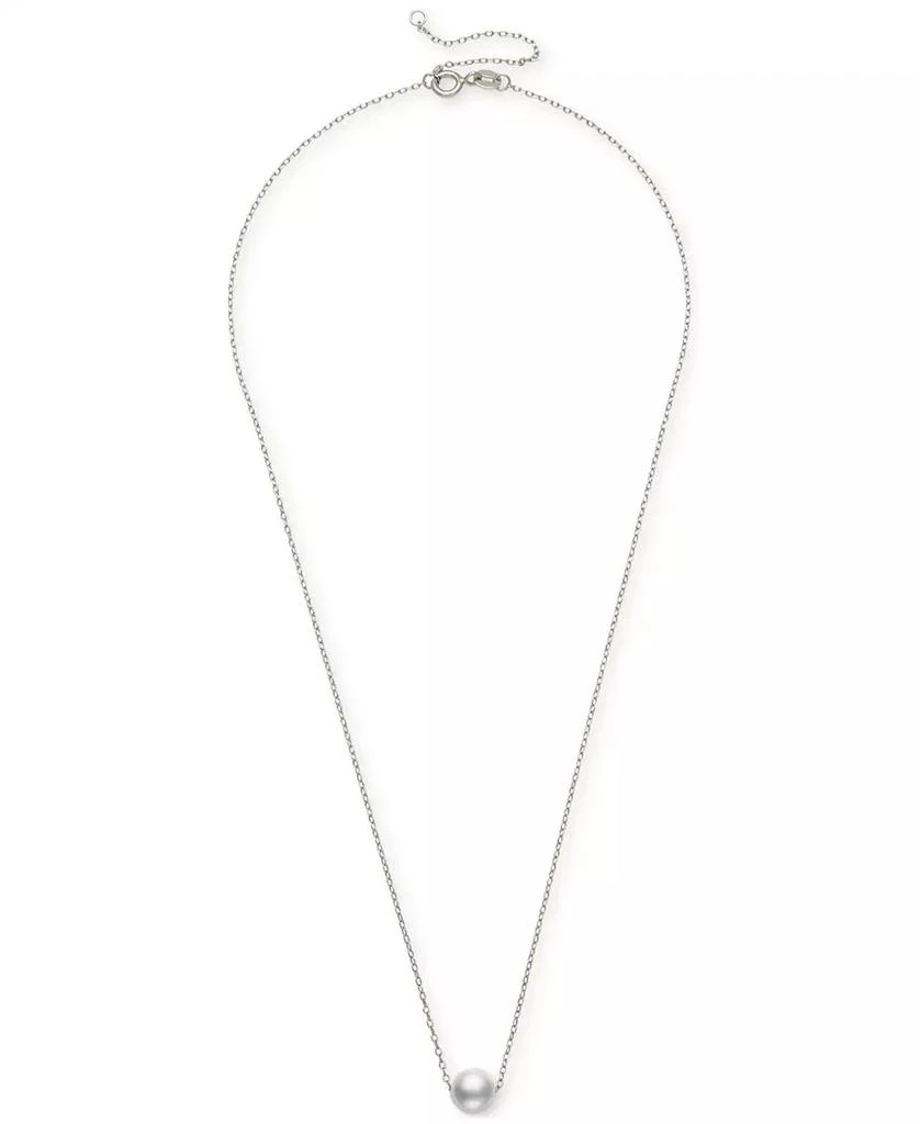 商品Belle de Mer|Cultured Freshwater Pearl (7mm) Slide Pendant Necklace, 16" + 2" extender,价格¥131,第3张图片详细描述