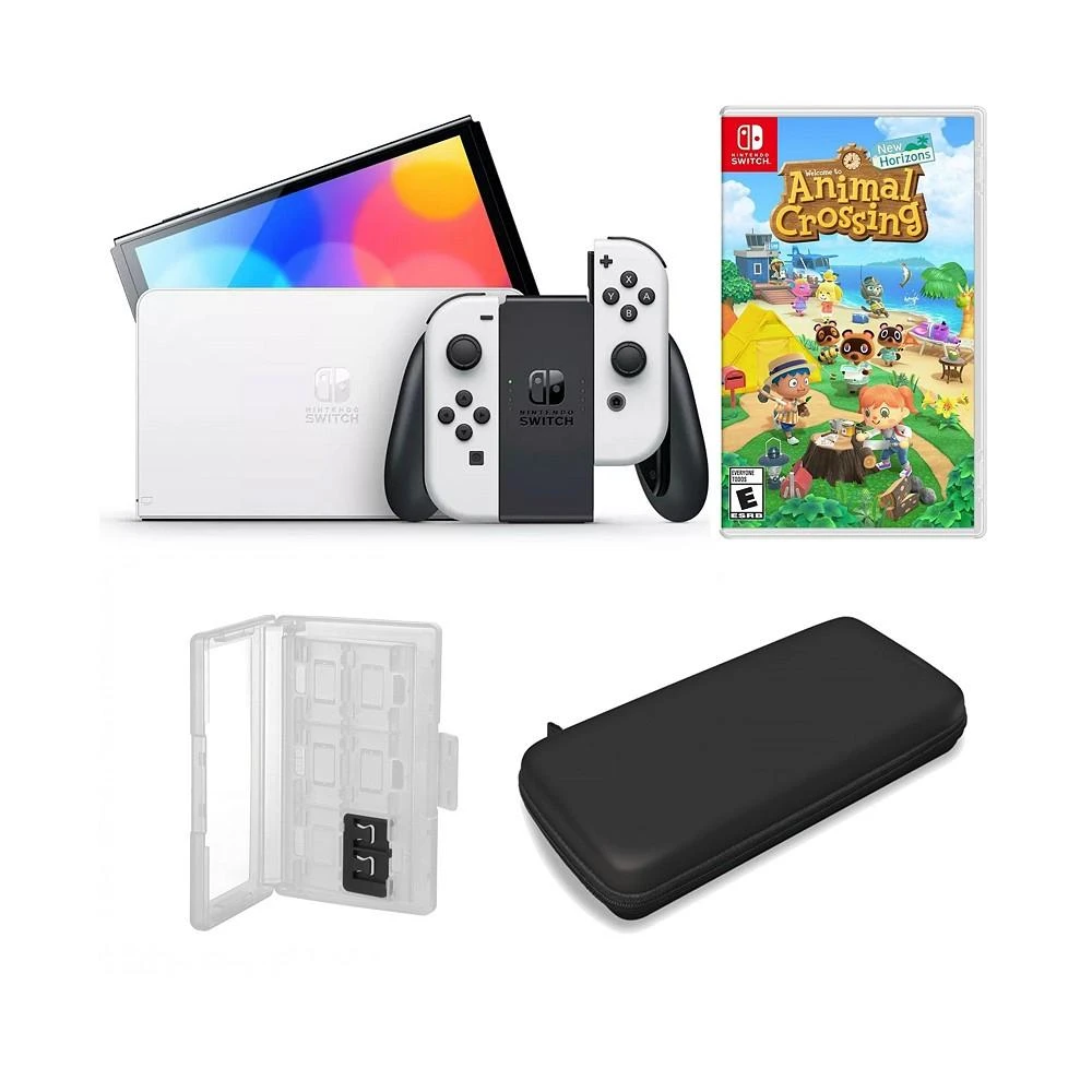 商品Nintendo|Switch OLED in White with Animal Crossing & Accessories,价格¥3738,第1张图片