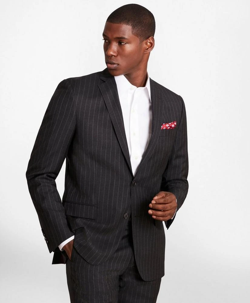 商品Brooks Brothers|Brooks Brothers Regent-Fit Striped Wool Twill Suit Jacket,价格¥1197,第1张图片